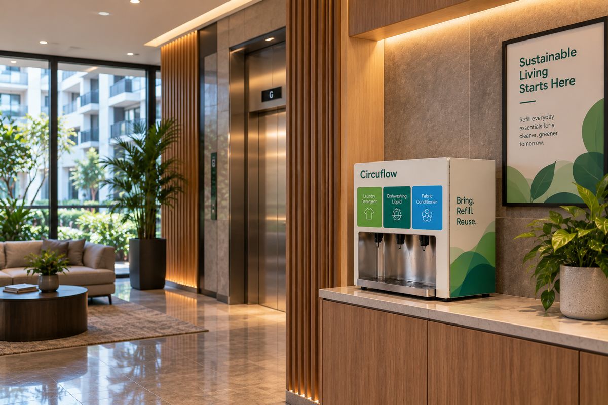 A Circuflow Vendo in a condominium lobby